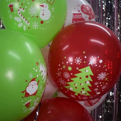 Латексные воздушные шары с гелием Новогодние шарики