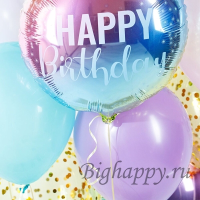 Букет из воздушных шаров Happy Birthday