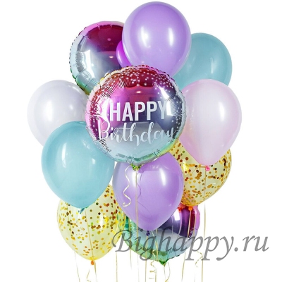 Букет из воздушных шаров Happy Birthday
