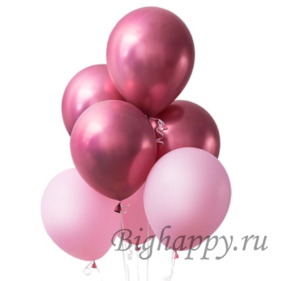 Букет латексных шаров с гелием Розовое облако