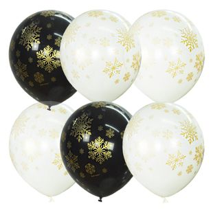 Латексный шар &quot;Летящие снежинки&quot; фото