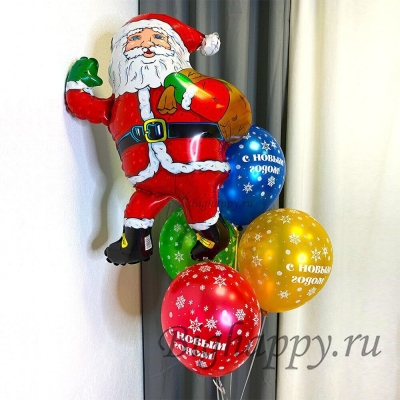 Композиция из шаров “С Новым годом, Дед Мороз!” фото