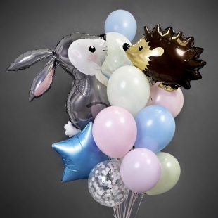 Букет из шаров "Лесные обитатели" фото