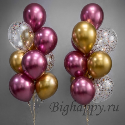 Композиция из шаров "Два фонтана" фото