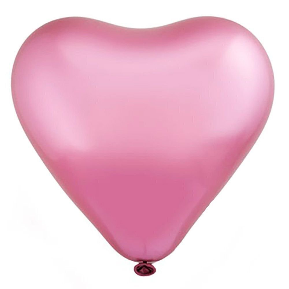 Шар-сердце хромированный сатин, 30 см (гелий)