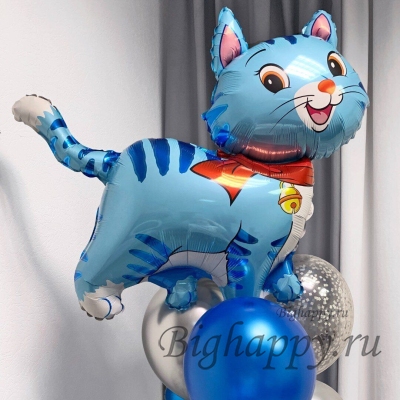 Композиция из воздушных шаров Любимый котёнок на День рождения
