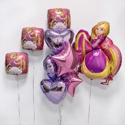 Композиция из воздушных шаров Рапунцель на День рождения
