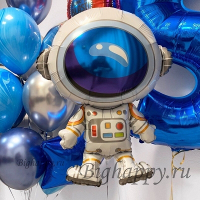 Композиция из воздушных шаров Космическая Одиссея на День рождения