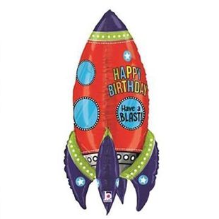 Фольгированный гелиевый шар "Ракета" фото