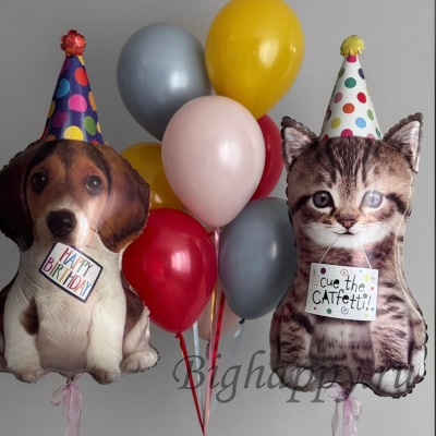 Воздушный набор с гелием &laquo;Пушистая вечеринка&raquo; фото