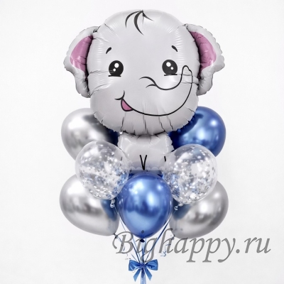 Фонтан из шаров Слоненок среди шариков