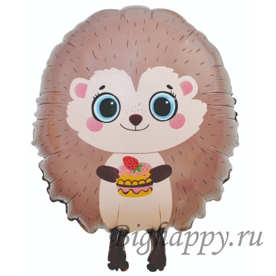 Фольгированный шар Ежик с кексиком