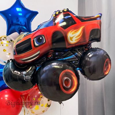 Композиция из воздушных шаров Чудо Вспыш на детский праздник
