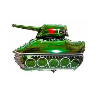 Фольгированная фигура из шаров с гелием &quot;Танк Т-34&quot;, 65 см фото