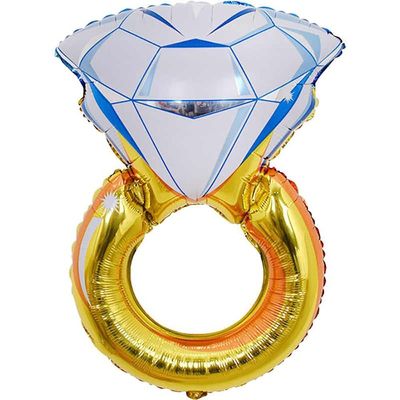 Фольгированный гелиевый шар Кольцо с бриллиантом, 90 см