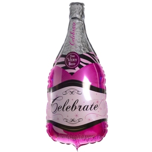Фольгированный шар &quot;Бутылка шампанского розовая&quot; фото