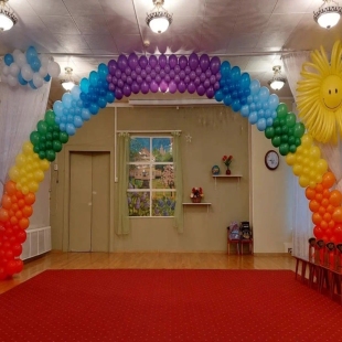 Оформление шарами детского сада фото