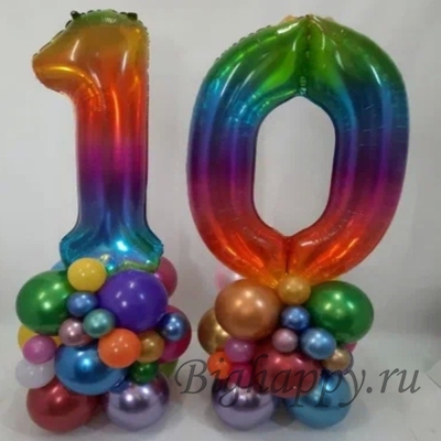 Оформление шарами дня рождения &quot;10 лет&quot; фото