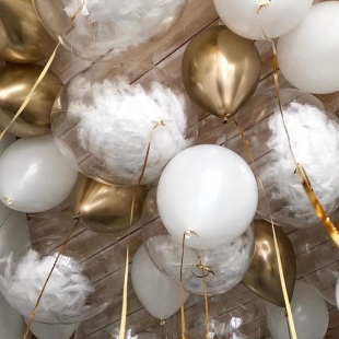 Шары под потолок "Воздушное пёрышко" фото