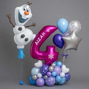 Композиция из шаров &quot;Олаф&quot; фото