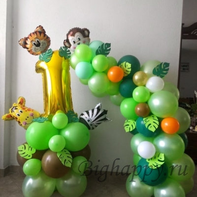 Набор из шаров в стиле Джунгли фото