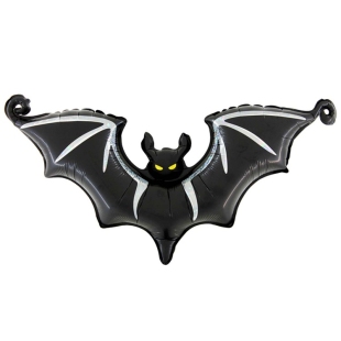 Фольгированный шар "Летучая мышь с завитками" фото