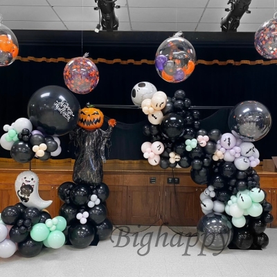 Оформление воздушными шарами «Тайна Тёмного Хэллоуина»