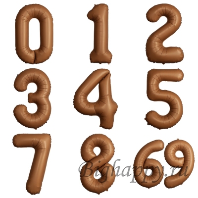 Фольгированные цифры &quot;Шоколадные&quot; фото