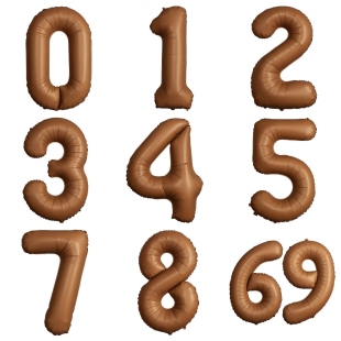 Фольгированные цифры "Шоколадные" фото