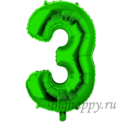 Фольгированные цифры зеленые