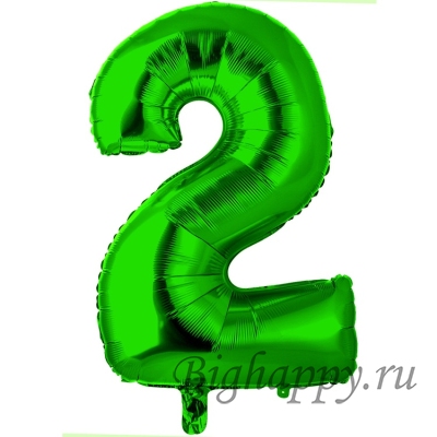 Фольгированные цифры зеленые