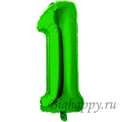 Фольгированные цифры зеленые