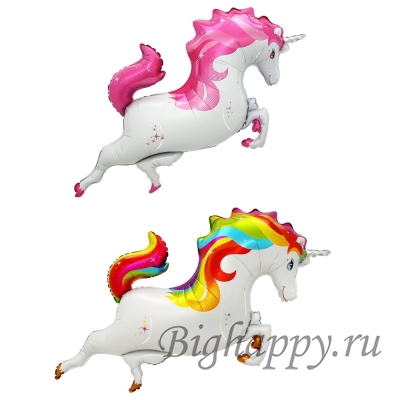 Фольгированный шар Бегущий единорог