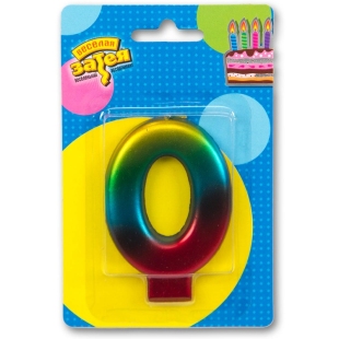 Свеча - цифра &quot;Радуга&quot; фото