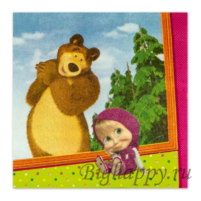 Салфетки бумажные &quot;Маша и Медведь&quot; фото