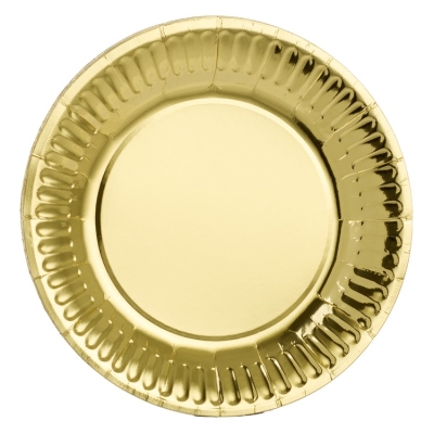 Тарелка фольгированная Золотая