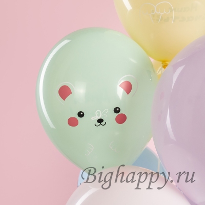Латексные шарики С мордочками животных  Наша радость