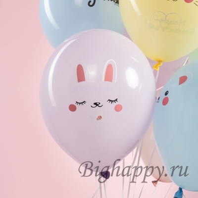 Латексные шарики С мордочками животных  Наша радость