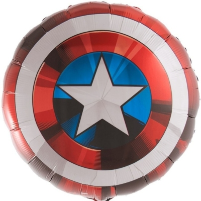 Фольгированный шар Щит Капитана Америки 71 см