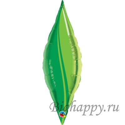 Фольгированный мини - шар «Конус Лист зеленый» фото