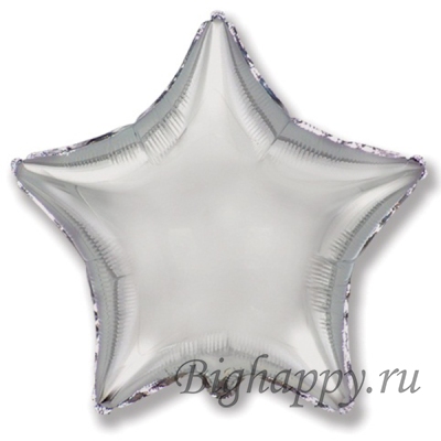 Фольгированный шар мини-звезда «Металлик Silver» фото