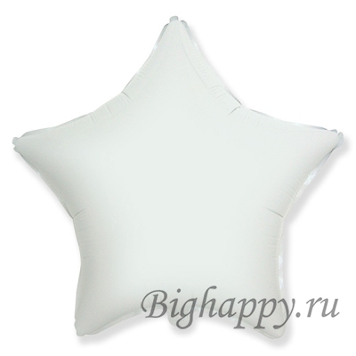 Фольгированный шар мини-звезда «Белая» фото