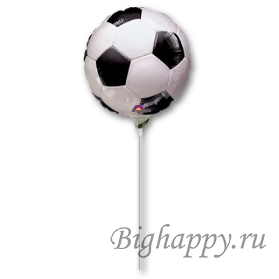 Фольгированный шар мини-круг «Футбольный мяч» фото