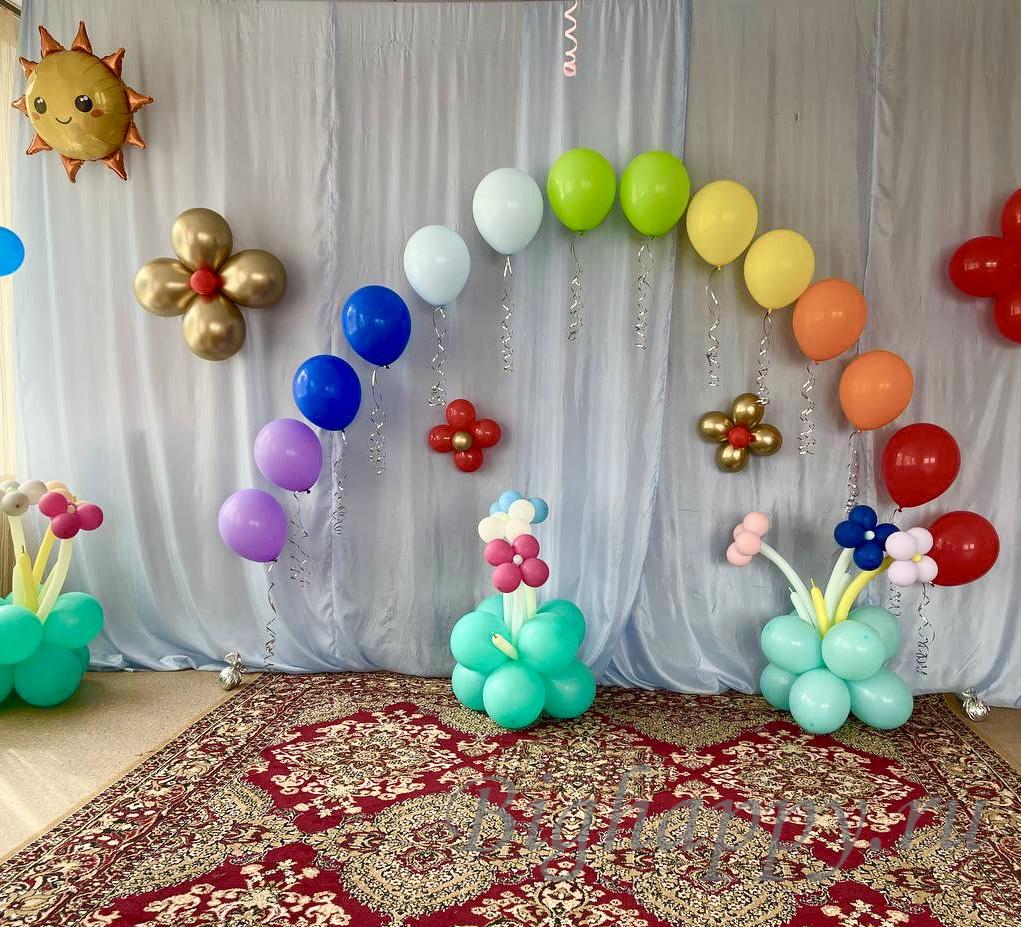 Фотозона из воздушных шаров для фото с шарами дома на День рождения - Esta Fiesta