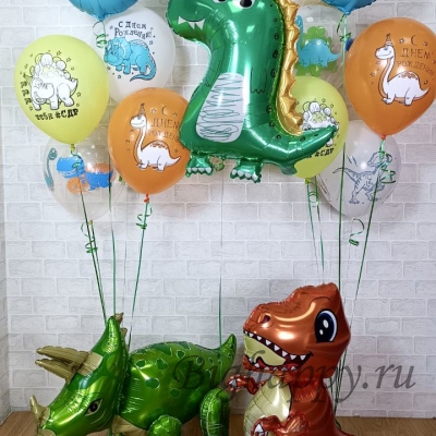 Шары на день рождения «Динозаврики» фото