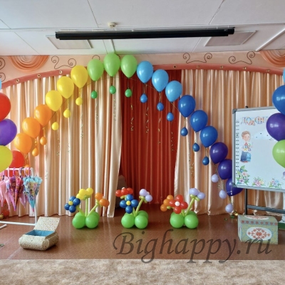 Оформление из шаров на выпускной в детском саду фото