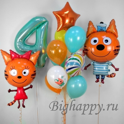 Воздушные шары на день рождения «Три кота» фото