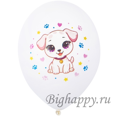 Шары латексные Зверюшки домашние  котик, щенок