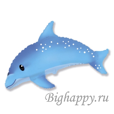 Фольгированный шар Синий дельфин