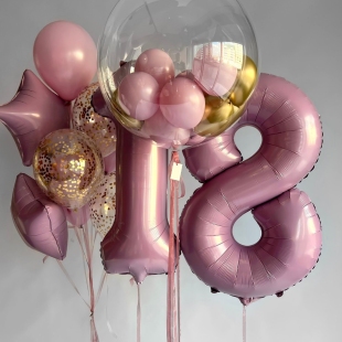 Роскошные воздушные шары на 18 лет девушке